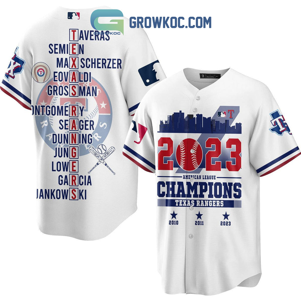 2023 American League Champions Texas Rangers Baseball Jersey