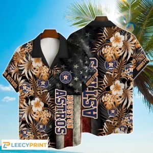 2024 MLB Hibiscus Astros Hawaiian Shirt For Men Women