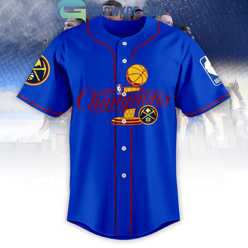 2023 NBA Finals Champions Blue Design Baseball Jersey