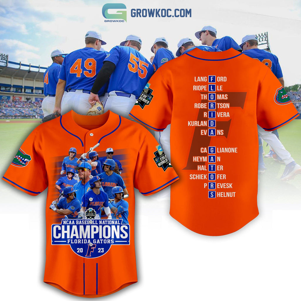 2023 NCAA Baseball National Champions Florida Gators Baseball Jersey