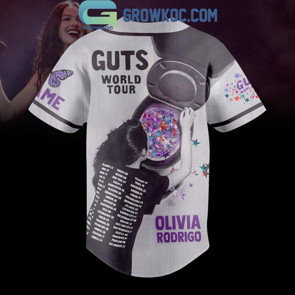 2024 Olivia Rodrigo Guts World Tour Personalized Baseball Jersey