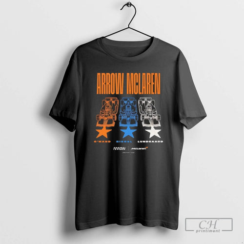 2025 Arrow Mclaren Racing Team Oward Siegel Lundcaard T Shirts Hoodie, Sweatshirt | InkRitualCo.com