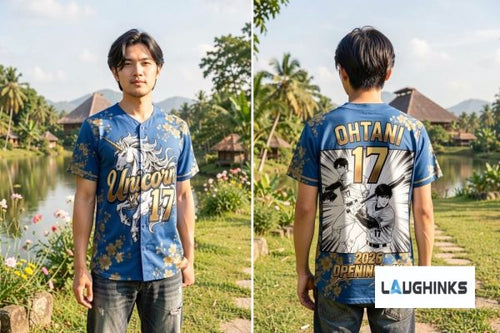 2026 Opening Day Unicorn 17 Shohei Ohtani Dodgers Cherry Blosssom AOP Baseball Jersey