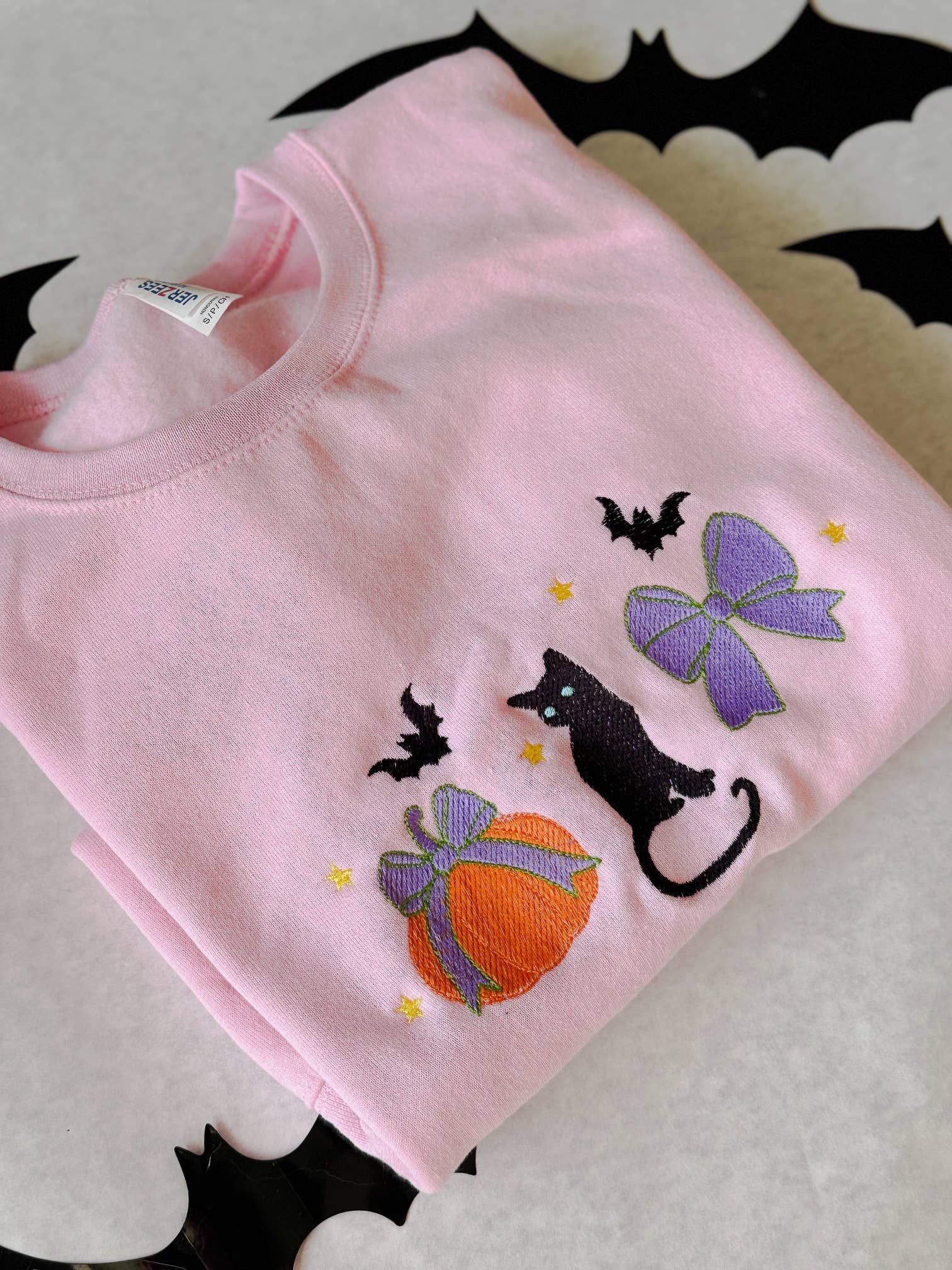 Halloween Sweatshirt, Embroidered Sweatshirt, Spooky Shirts