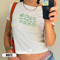 Lucky Shamrock Crop Top St Paddys Day Irish Tee
