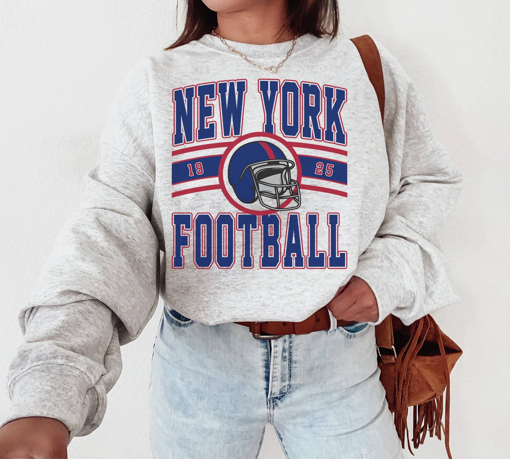New York Giant Football Crewneck Vintage Fan