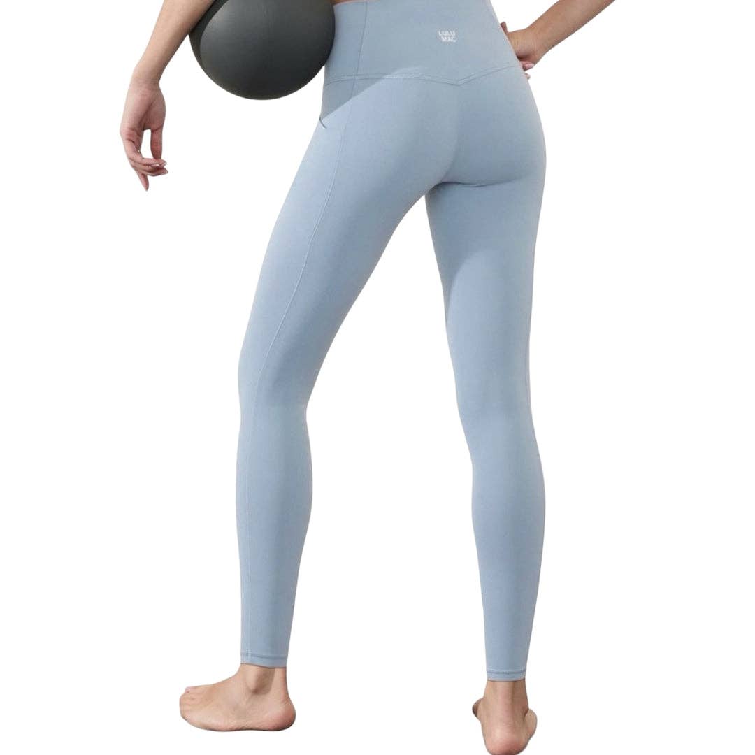SLG-4248 Solid Leggings Light Blue
