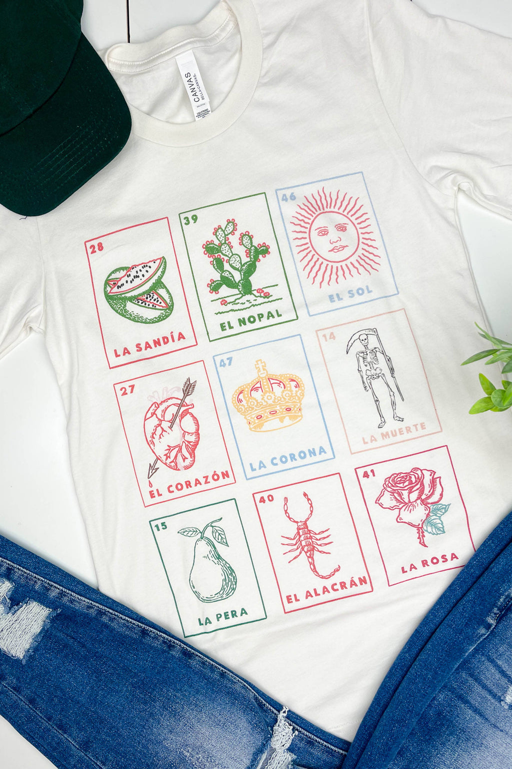 Lotería T-Shirt, Vintage White