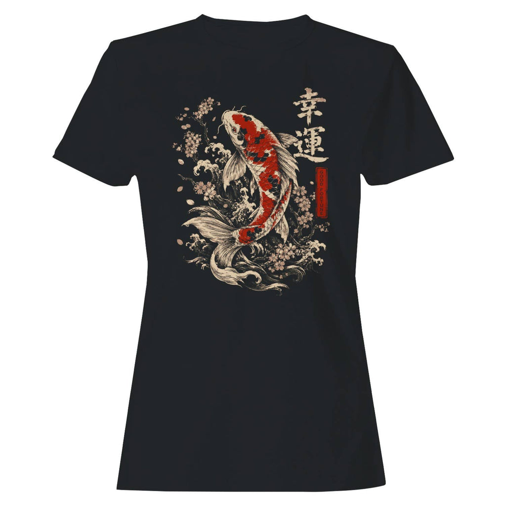 Good Fortune Koi Fish Japanese Art Women's T-Shirt
