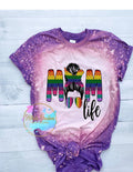 Pop It Mom Life - Fun Bleached Tee For Moms