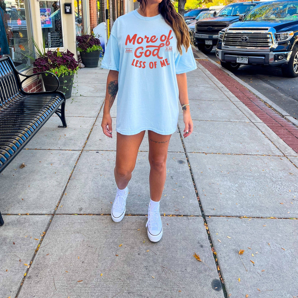 More of God Less of Me Graphic Summer Tee - Graphic Tee