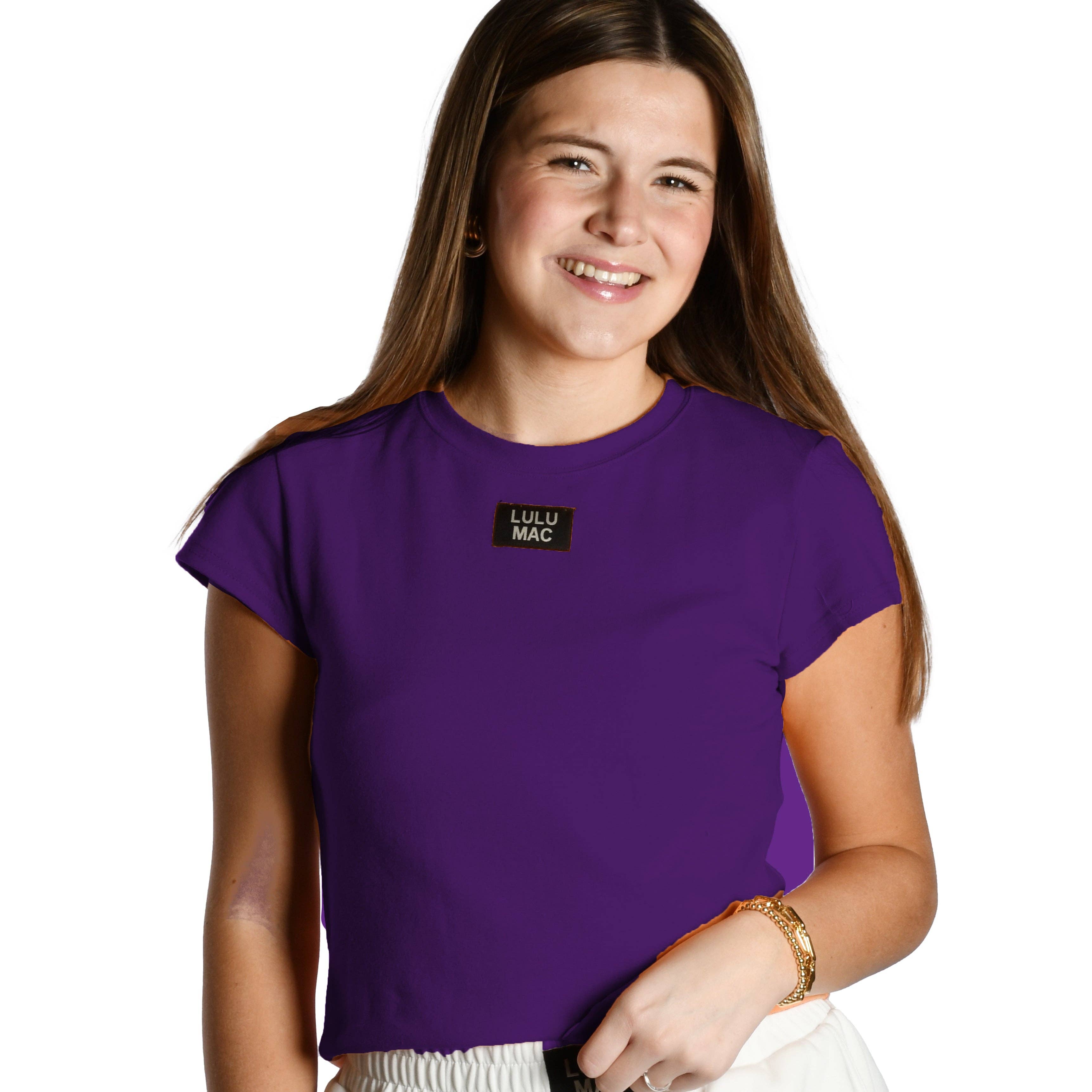 LM-TP1000- Baby Doll Top Ss-Deep Purple