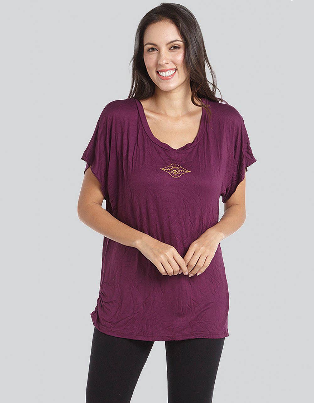 7 Chakras Print Short Sleeves Top (KT-1057)