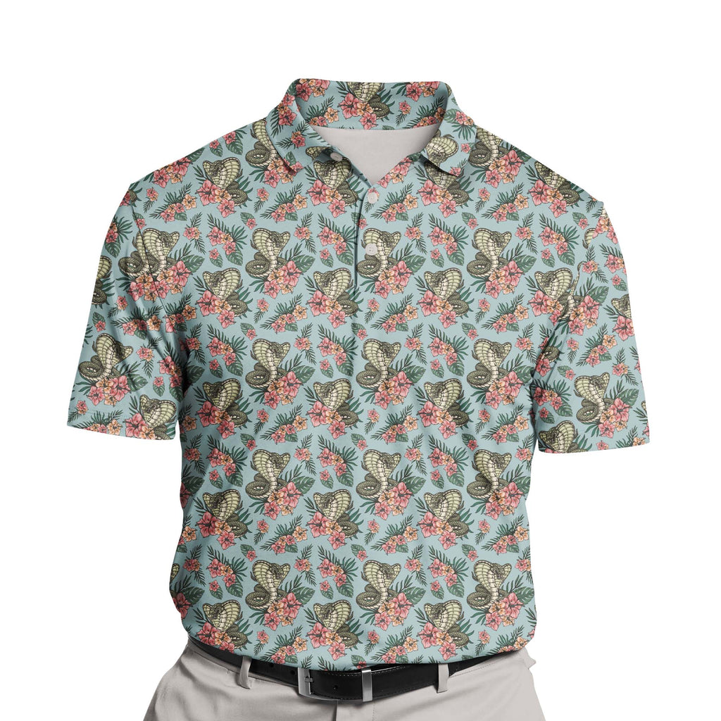 Tropical Cobra | Funny Golf Shirts with Faces or Logos