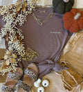 Espresso Dainty Mama Embroidered Tee