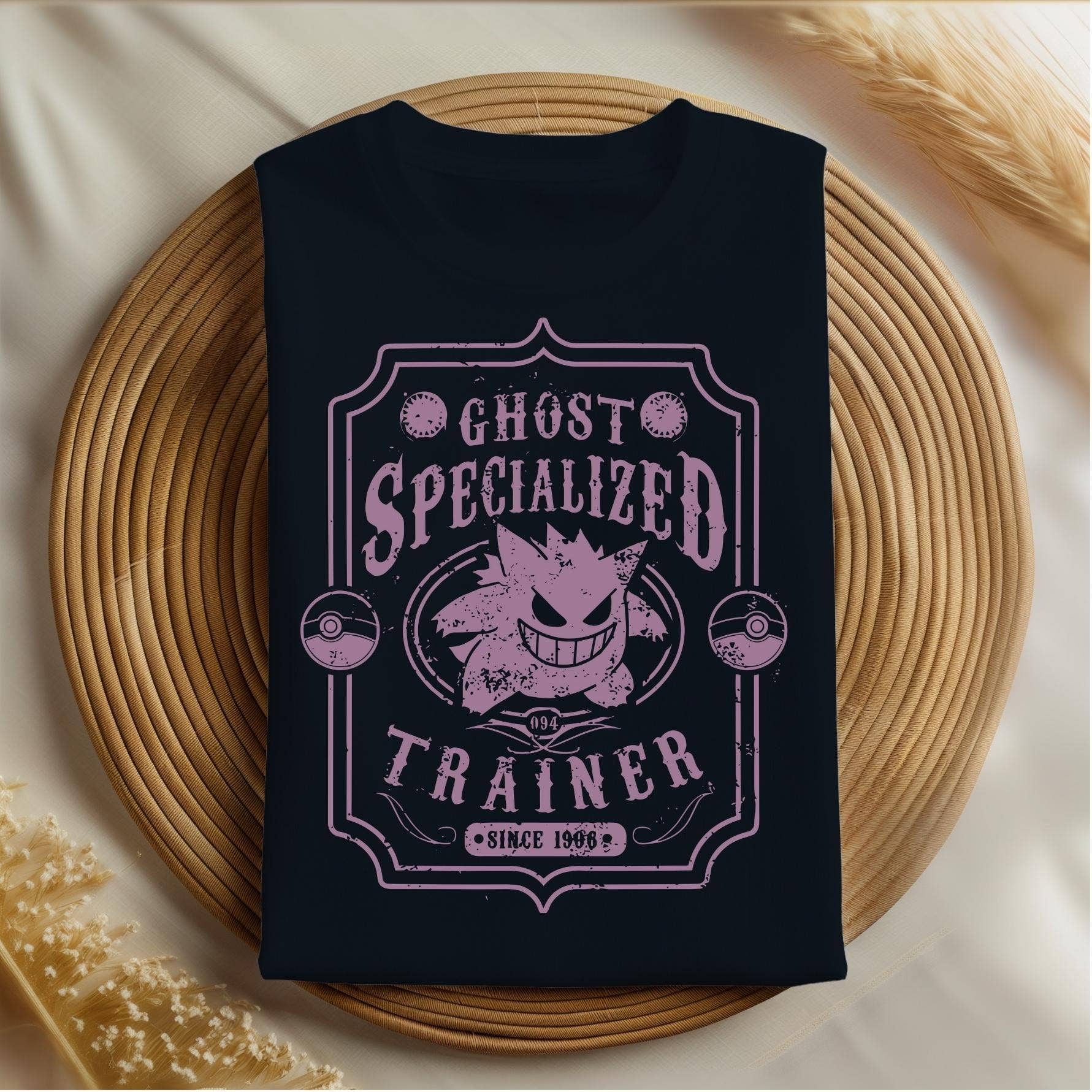 Ghost Type Vintage T-Shirt - Anime Trainer Gift Tee