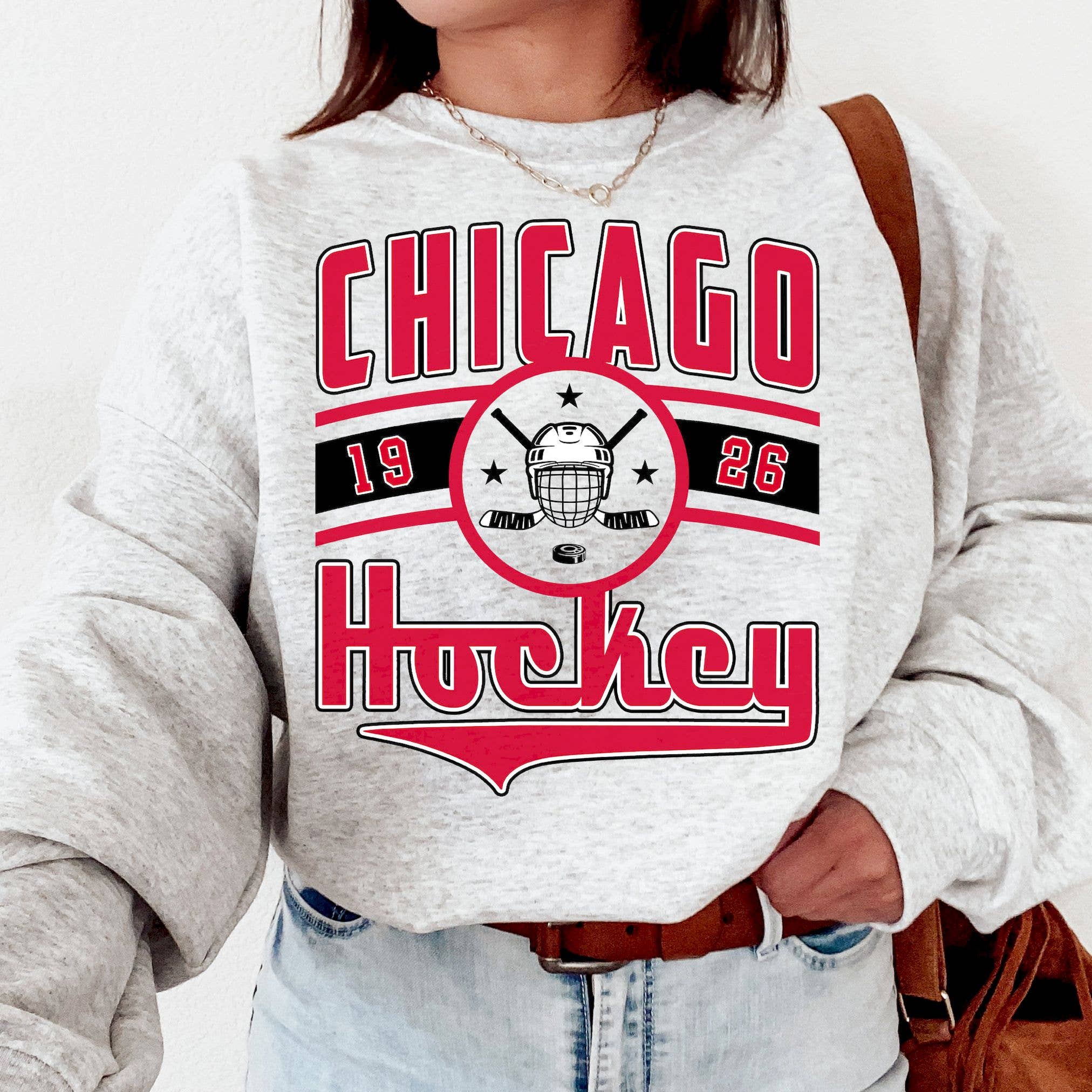 Vintage Chicago Blackhawks Hockey Sweatshirt Retro 1926 Fan