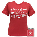Lulu Mac-Stay Over There-Heather Red SS-LM51