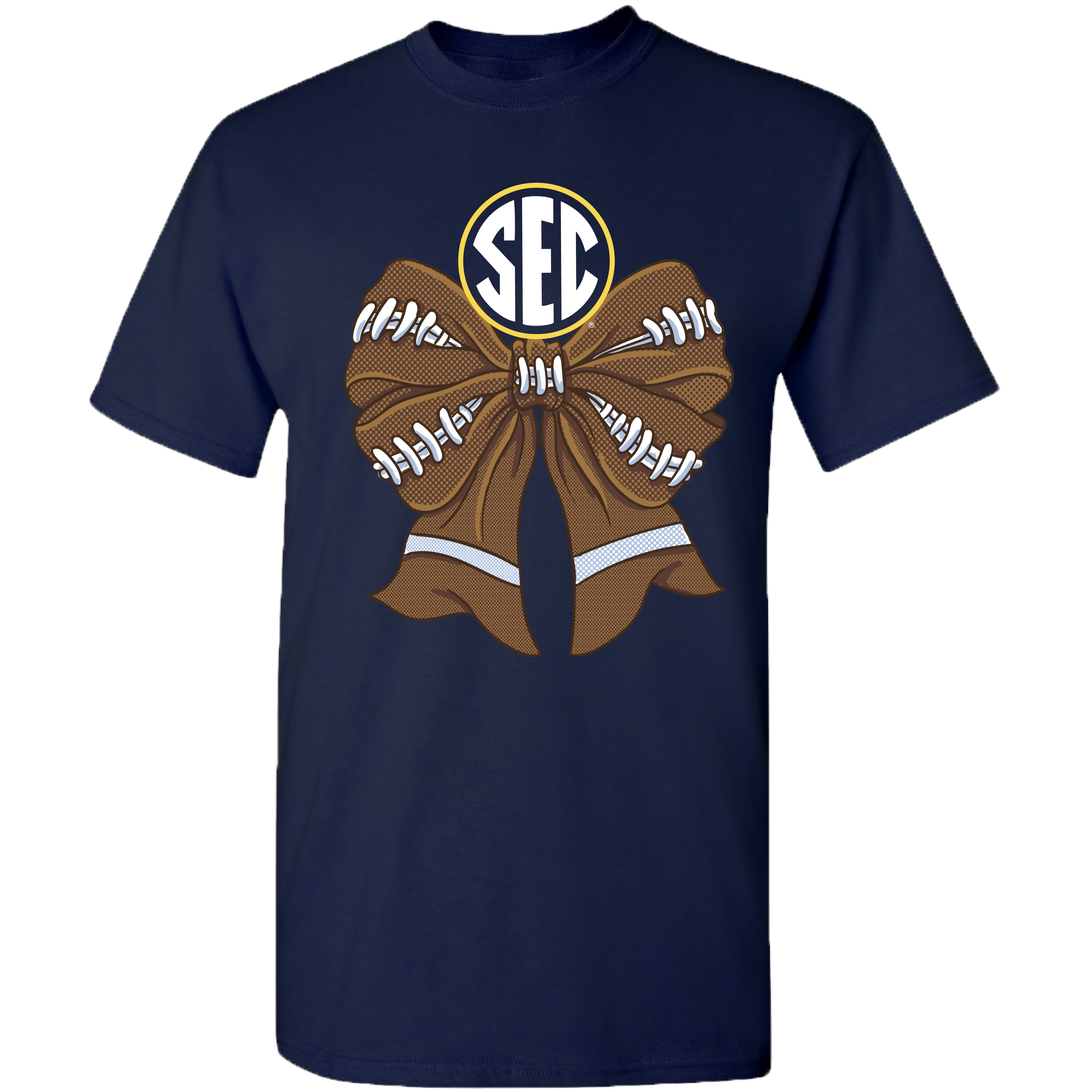 College- Sec - 4 - Sec Football Bow - Navy
