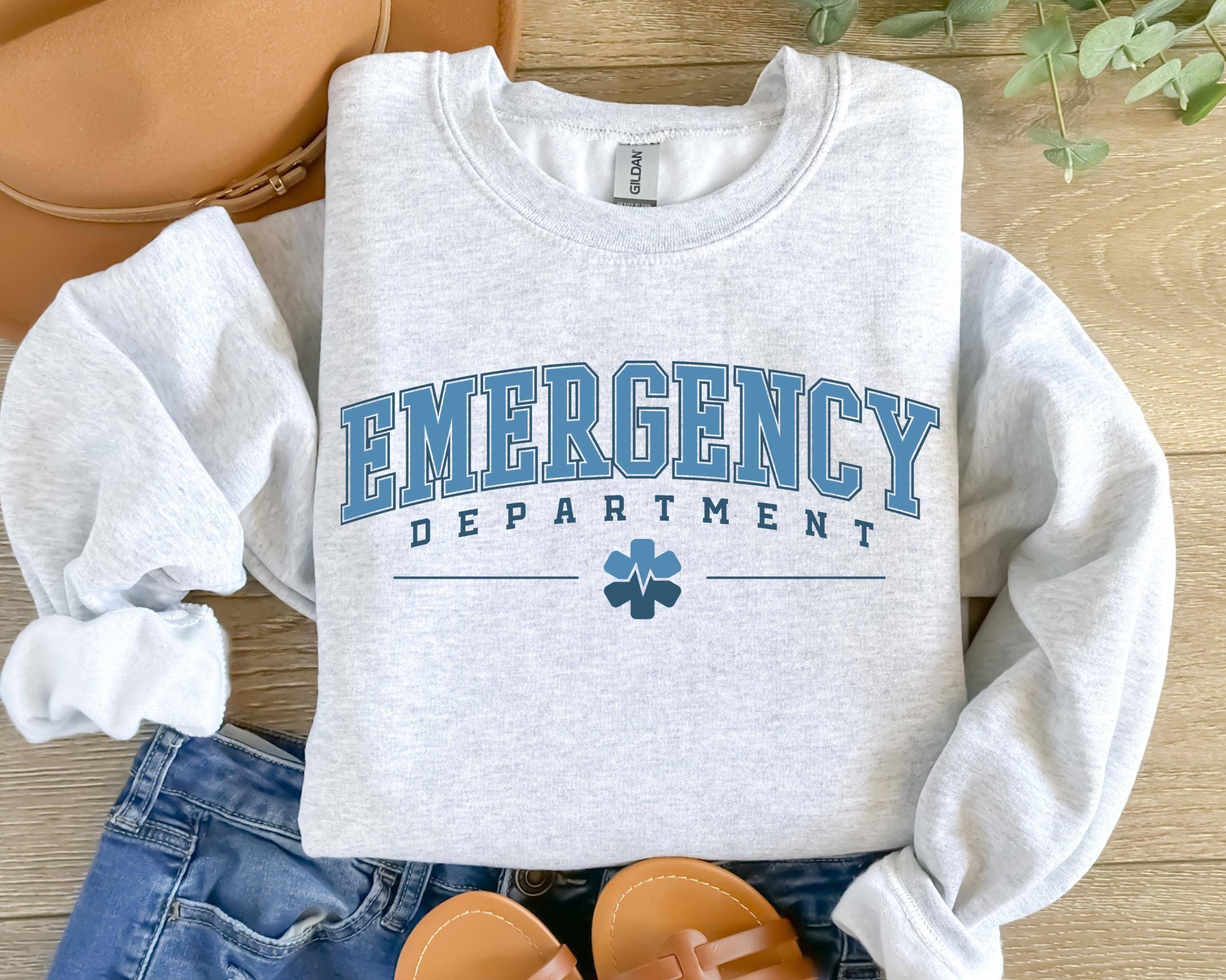 Emergency Nurse Crewneck, Hospital Department Er Nurse Gift