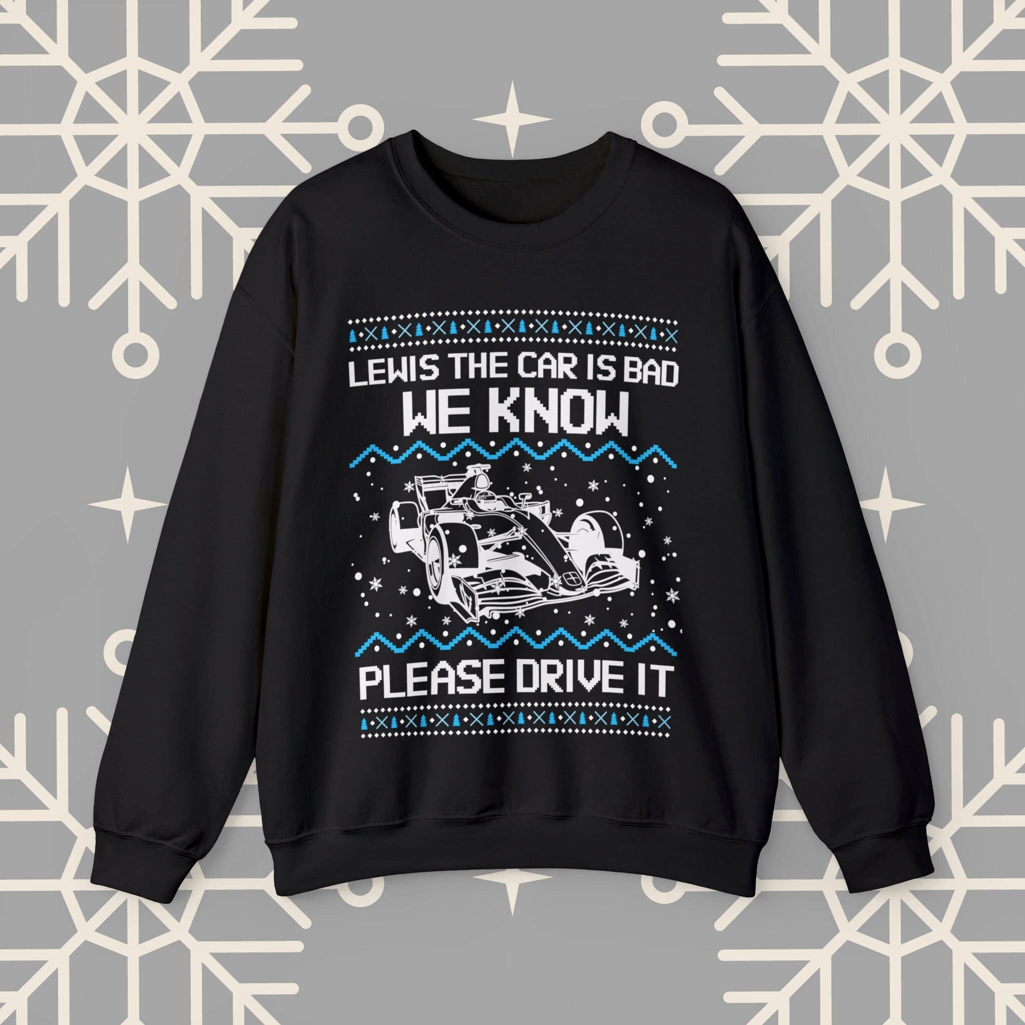 F1 Ugly Christmas Sweater - Formula 1 Holiday Sweatshirt