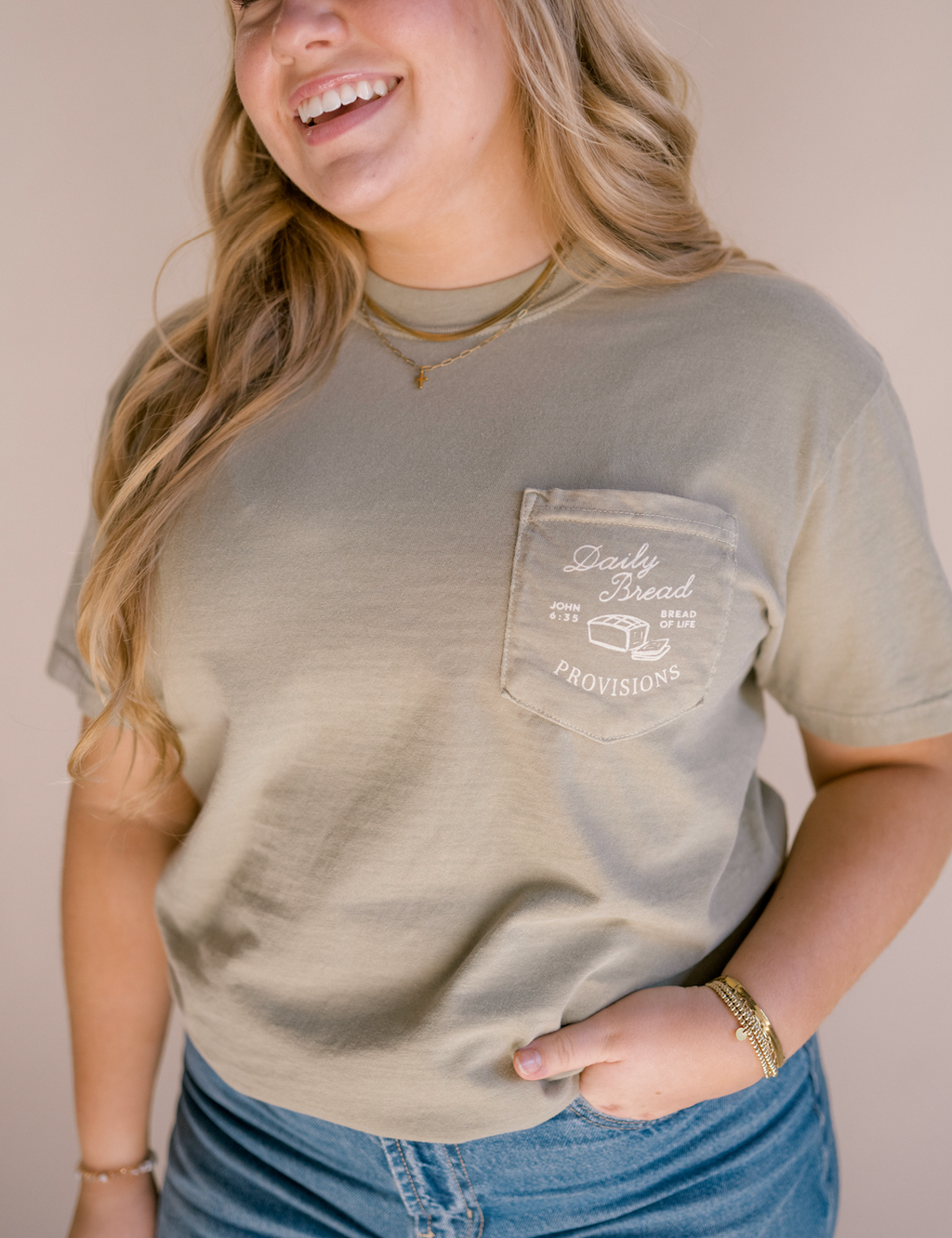 Daily Bread Tee - Sage | Christian Tee