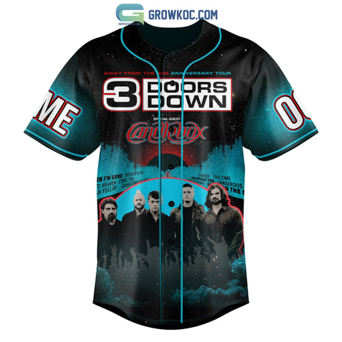 3 Doors Down Away From The Sun Anniversary Tour Personalized Baseball Jersey