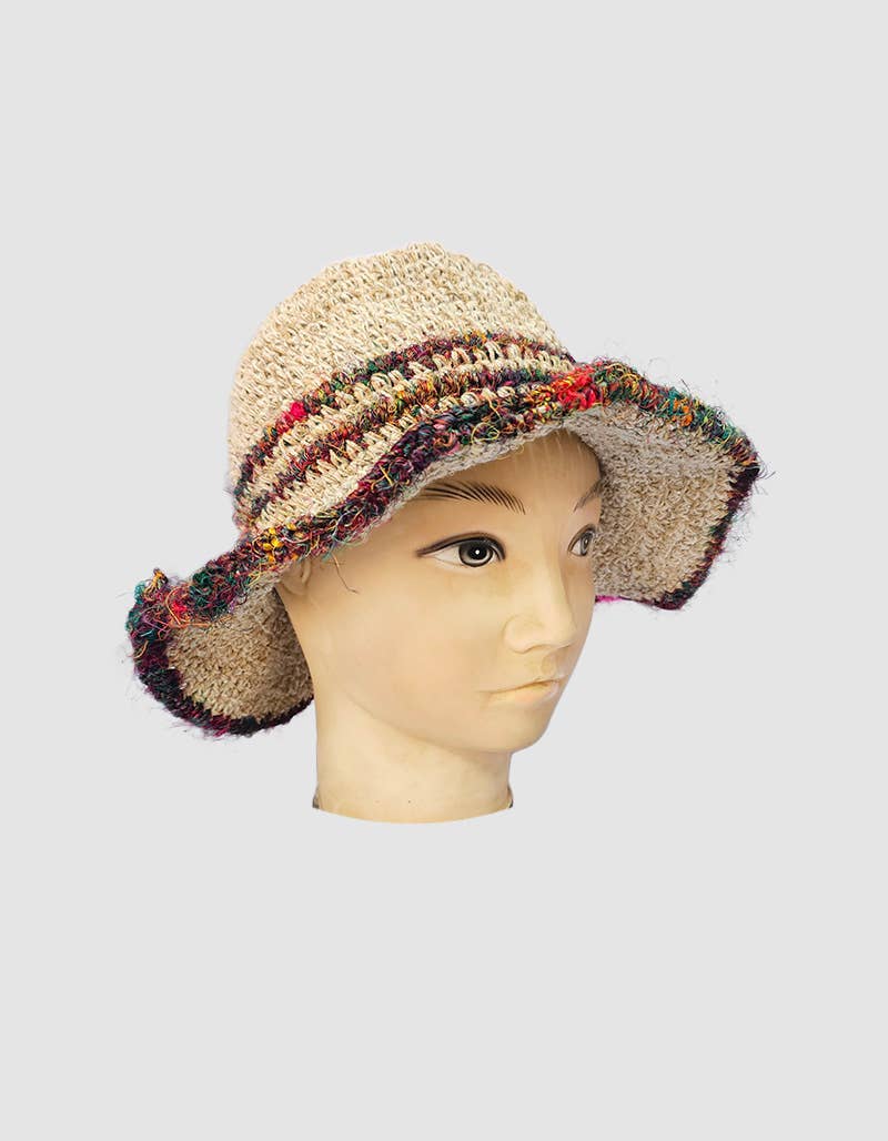 Recycle Silk & Hemp Hat (HAT-117)