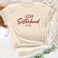 Delta Sigma Theta Sisterhood T-Shirt Est. 1913 Crimson Cream