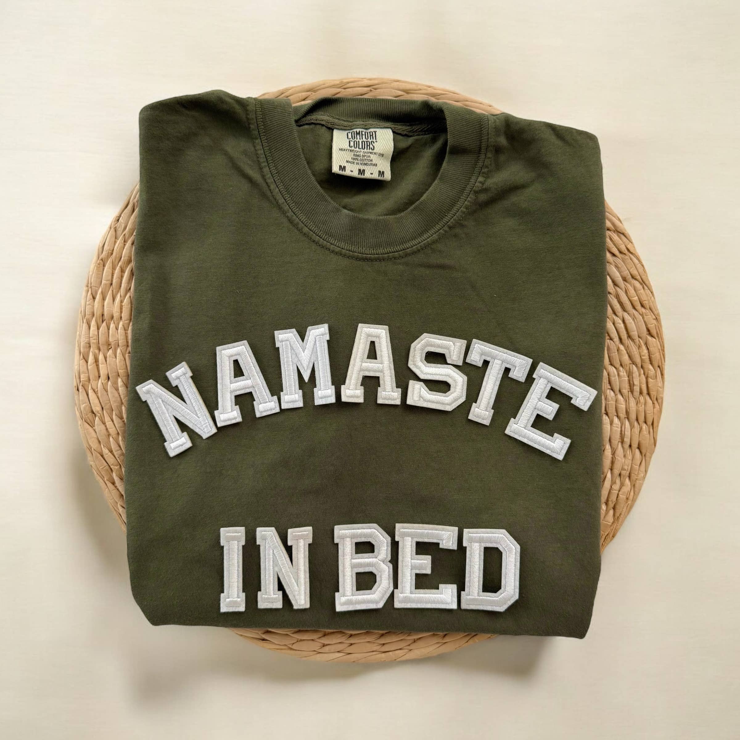 Namaste in Bed Comfort Colors Short Sleeve Shirt, Yoga Shirt