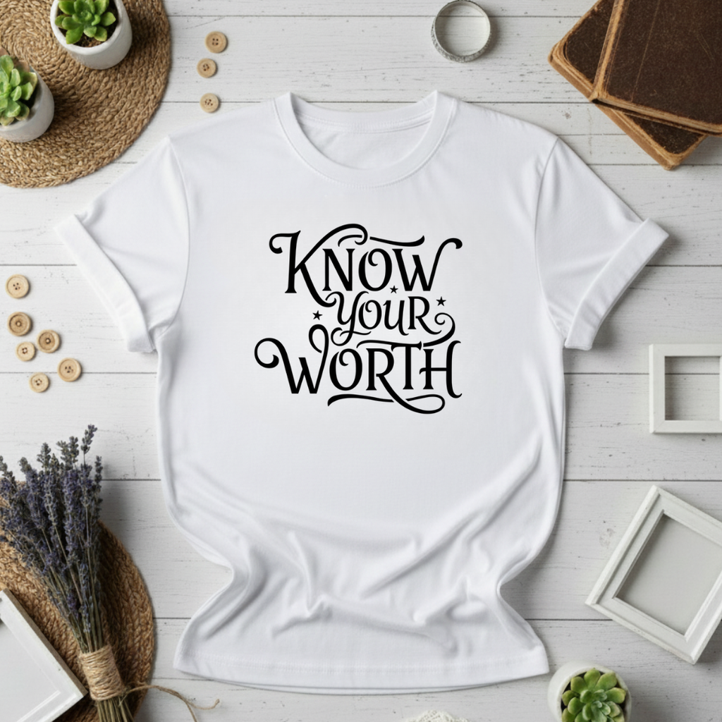 Know Your Worth Inspirational Graphic Tee