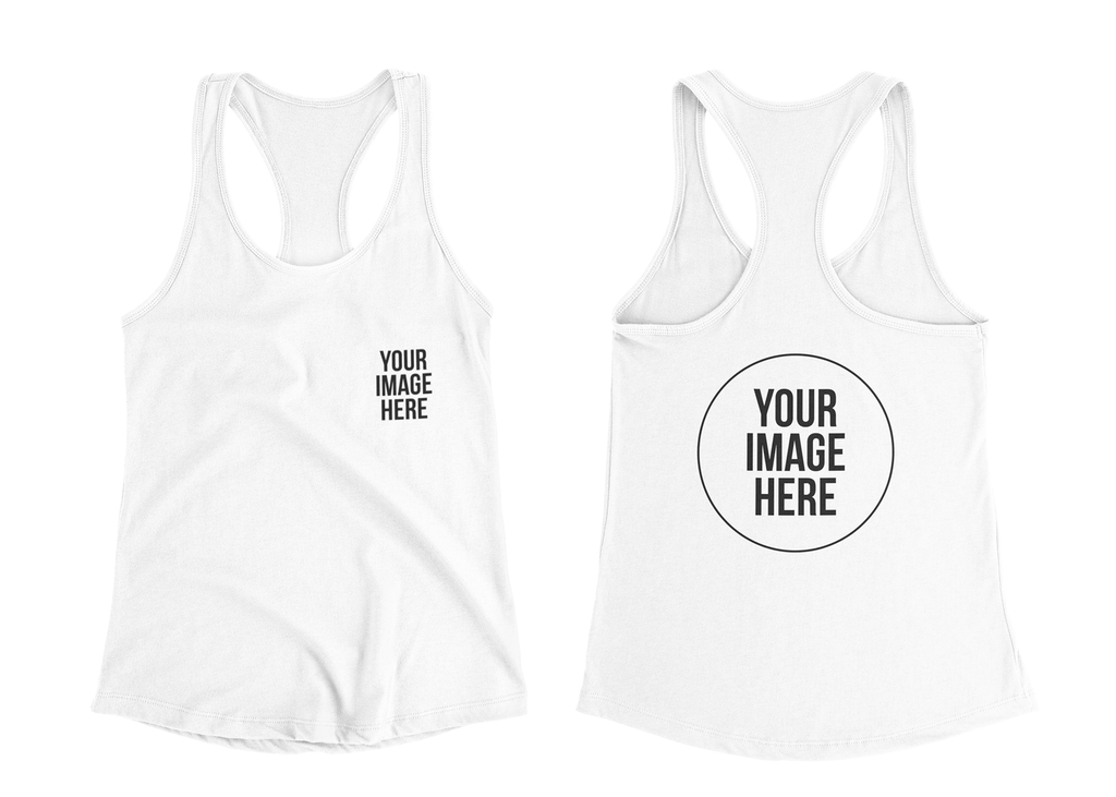 Custom Graphic Logo - Next Label Racerback Woman – 70 Colors
