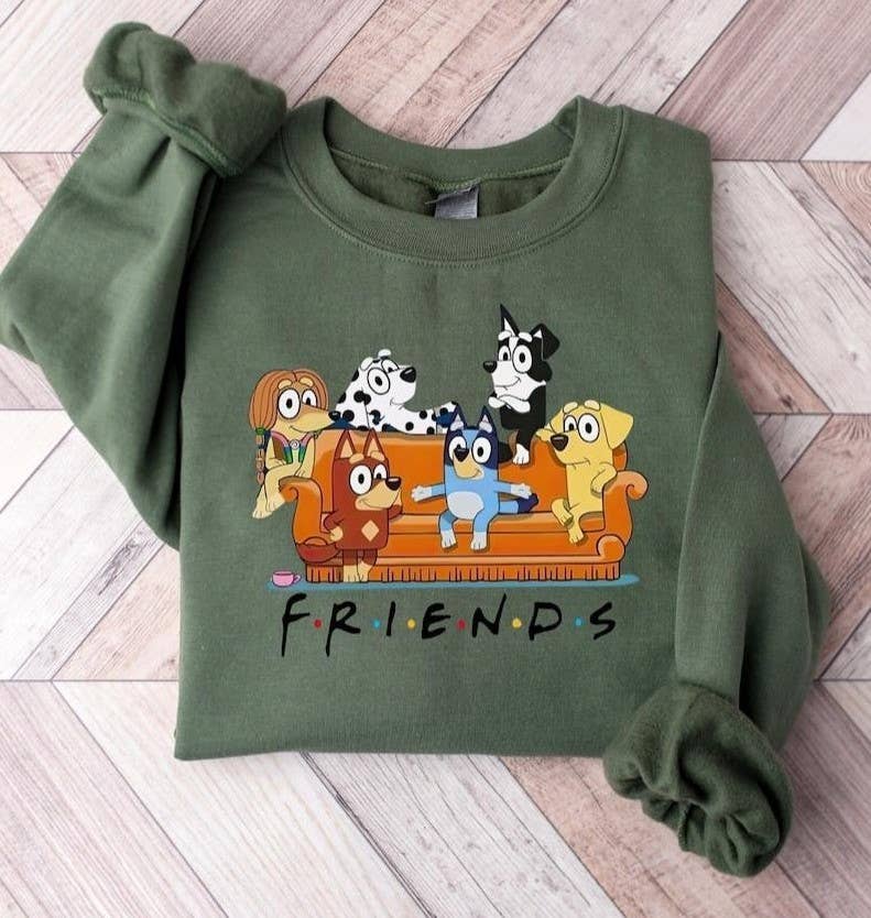 Blueey Friends Sweatshirt - Ideal Birthday Party Hoodie