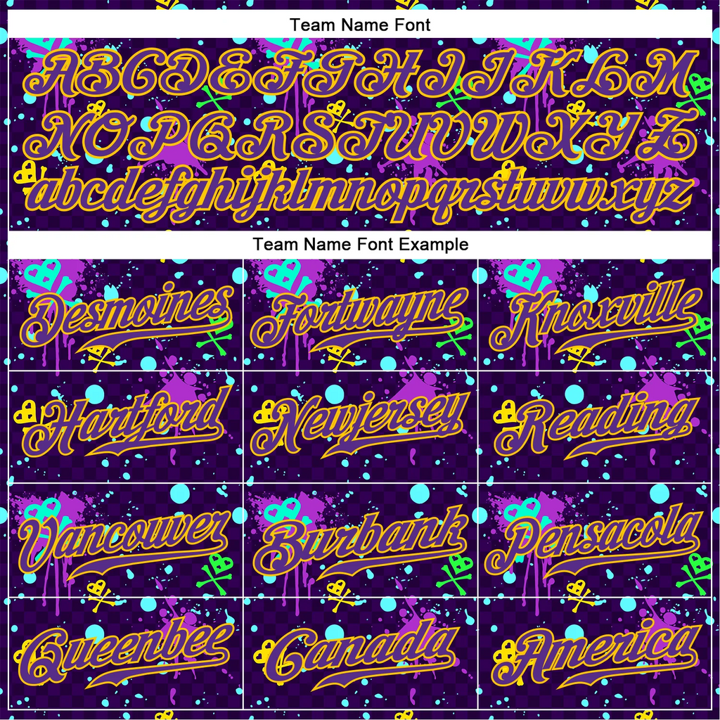 Custom Graffiti Pattern Royal-Old Gold 3D Authentic Baseball Jersey