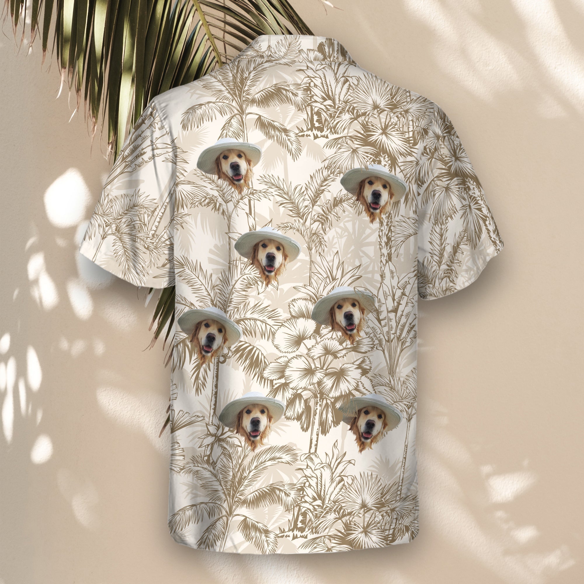 Beige Island Breeze | Aloha Custom Hawaiian Shirts with Faces or Logos