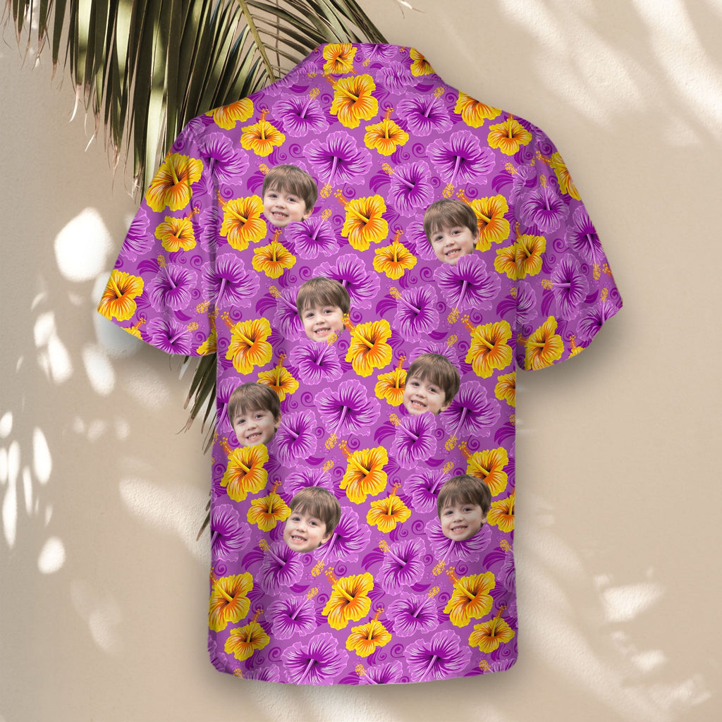 Enchanted Hibiscus Garden | Aloha Custom Hawaiian Shirts with Faces or Logos