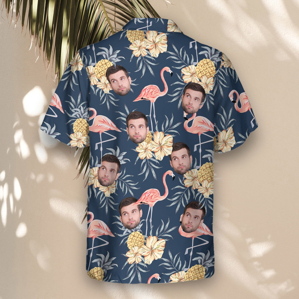 Flamingo & Pineapple Paradise | Aloha Custom Hawaiian Shirts with Faces or Logos