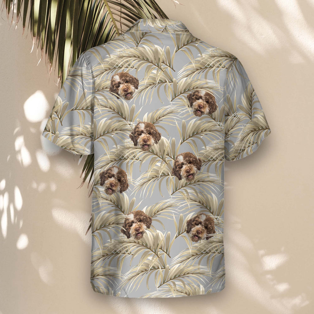 Golden Palm Leaves | Aloha Custom Hawaiian Shirts with Faces or Logos