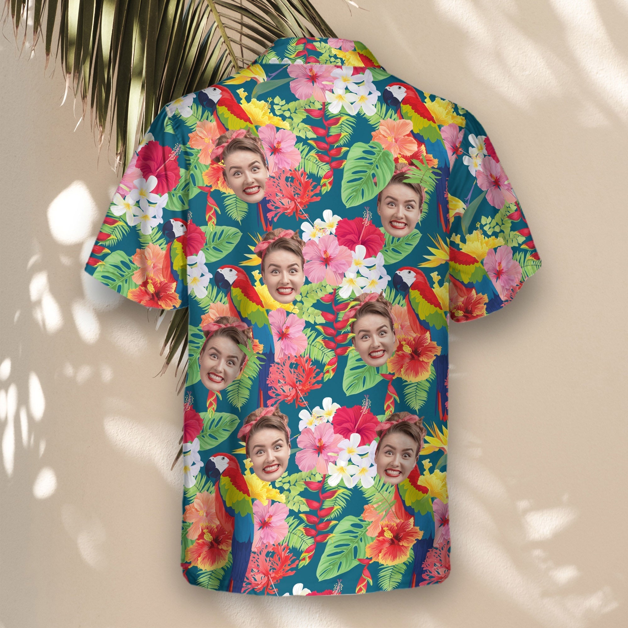 Macaw Jungle Vibes | Aloha Custom Hawaiian Shirts with Faces or Logos