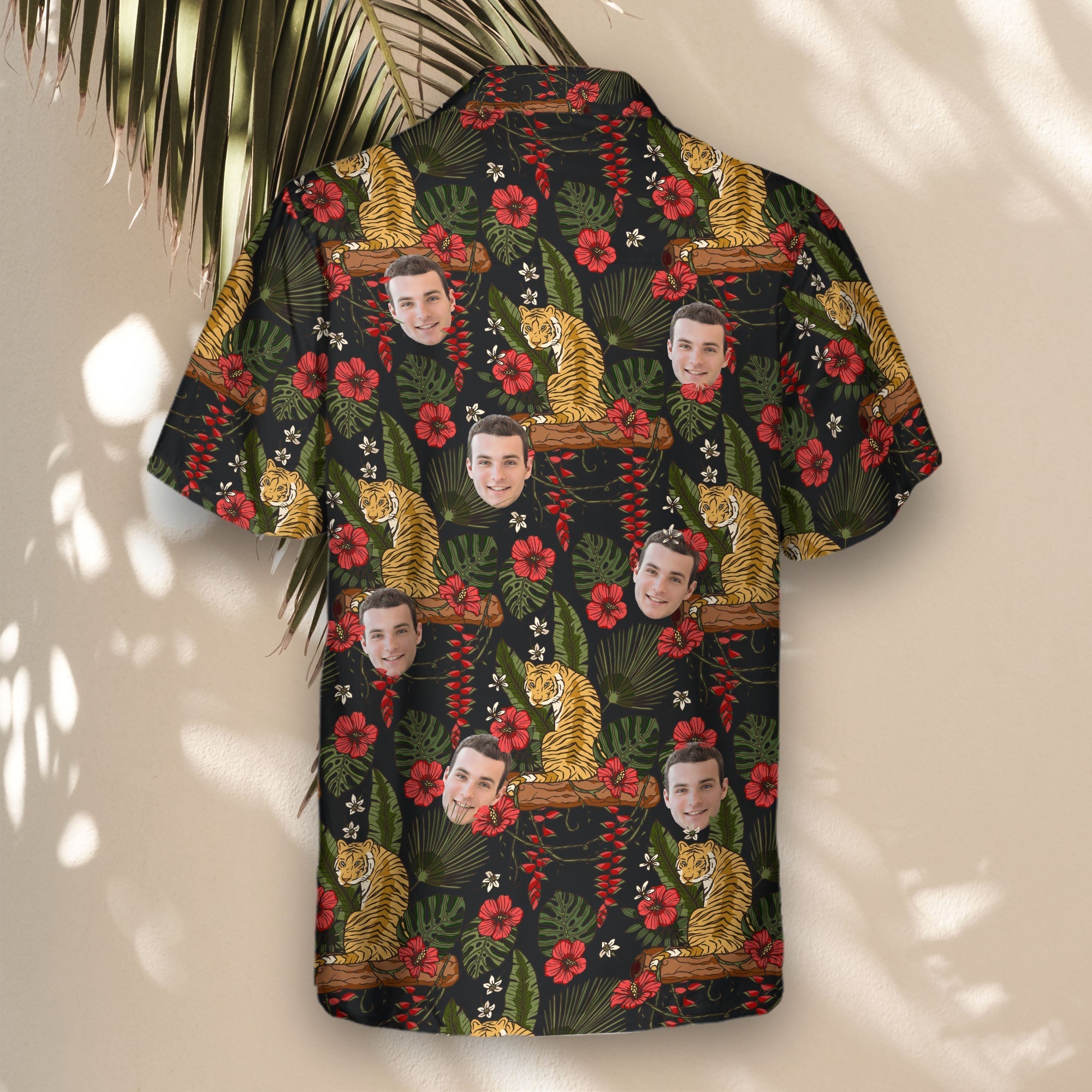 Majestic Jungle Tiger | Aloha Custom Hawaiian Shirts with Faces or Logos
