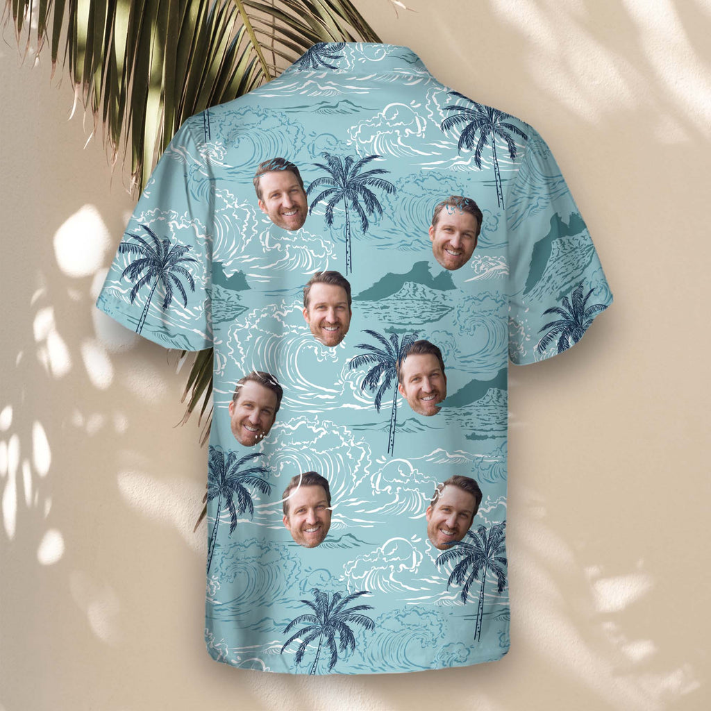 Retro Ocean Wave | Aloha Custom Hawaiian Shirts with Faces or Logos