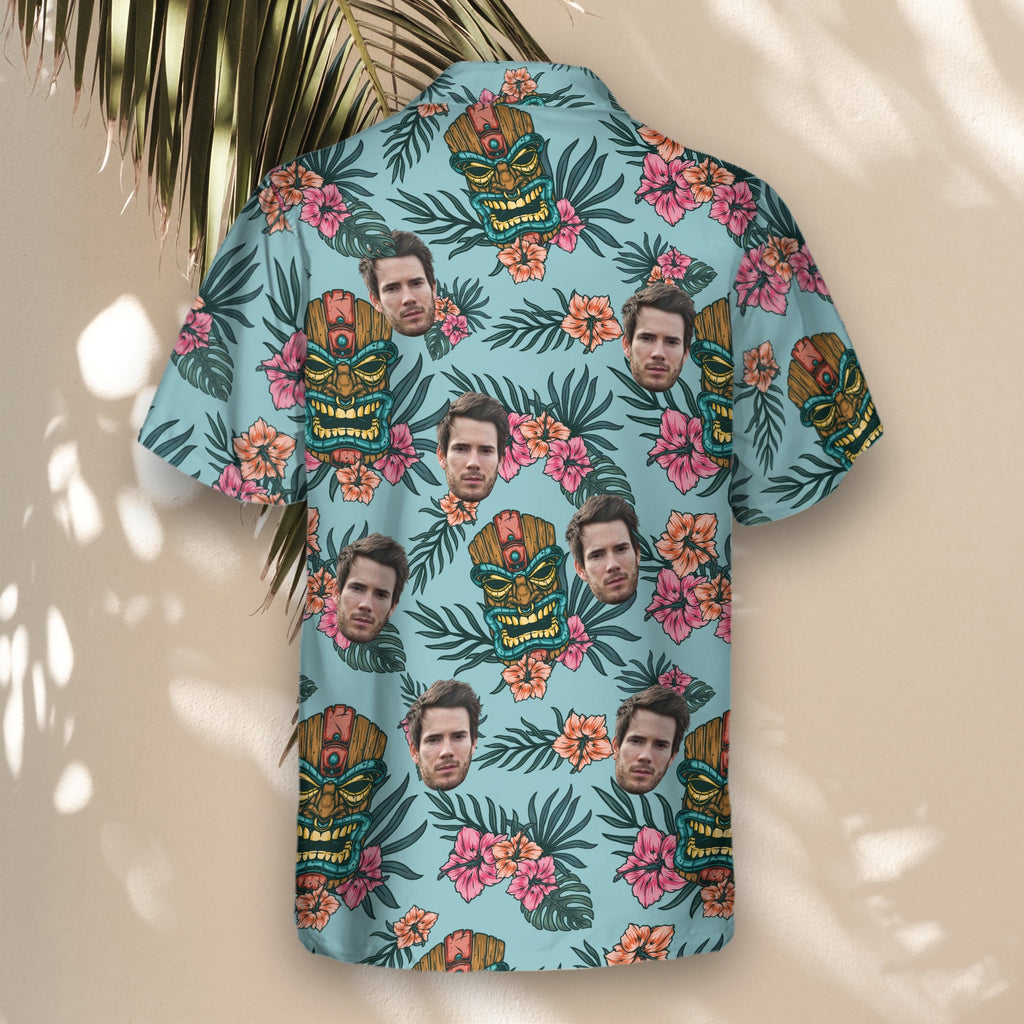 Tropical Tiki Mask | Aloha Custom Hawaiian Shirts with Faces or Logos