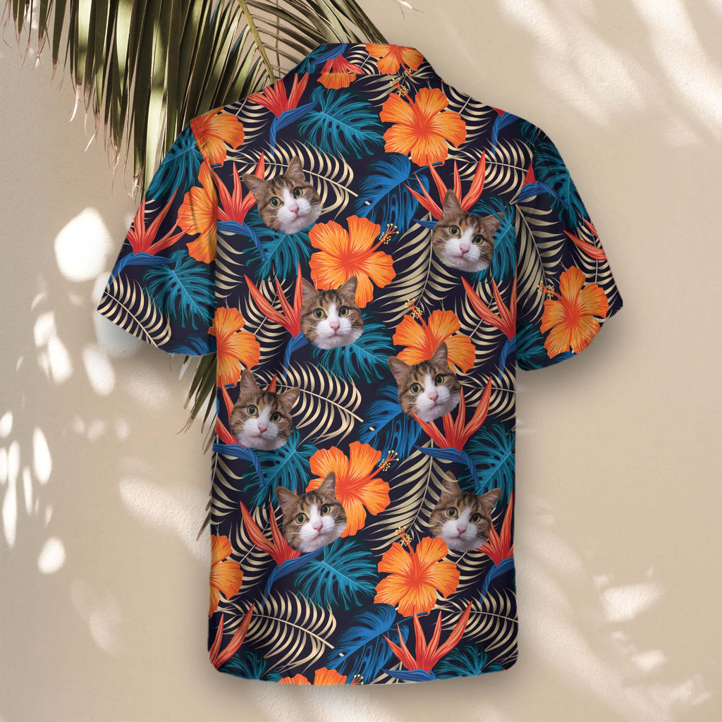 Vibrant Tropical Floral | Aloha Custom Hawaiian Shirts with Faces or Logos