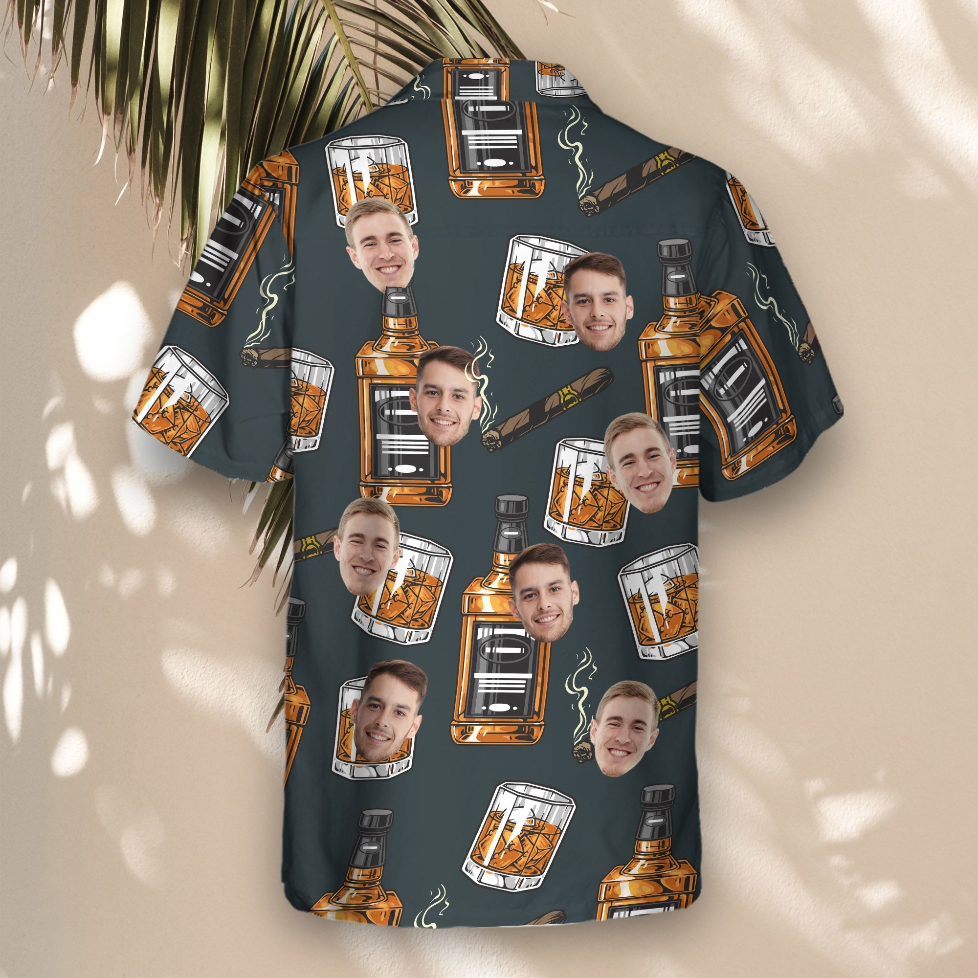 Whiskey & Cigar | Aloha Custom Hawaiian Shirts with Faces or Logos
