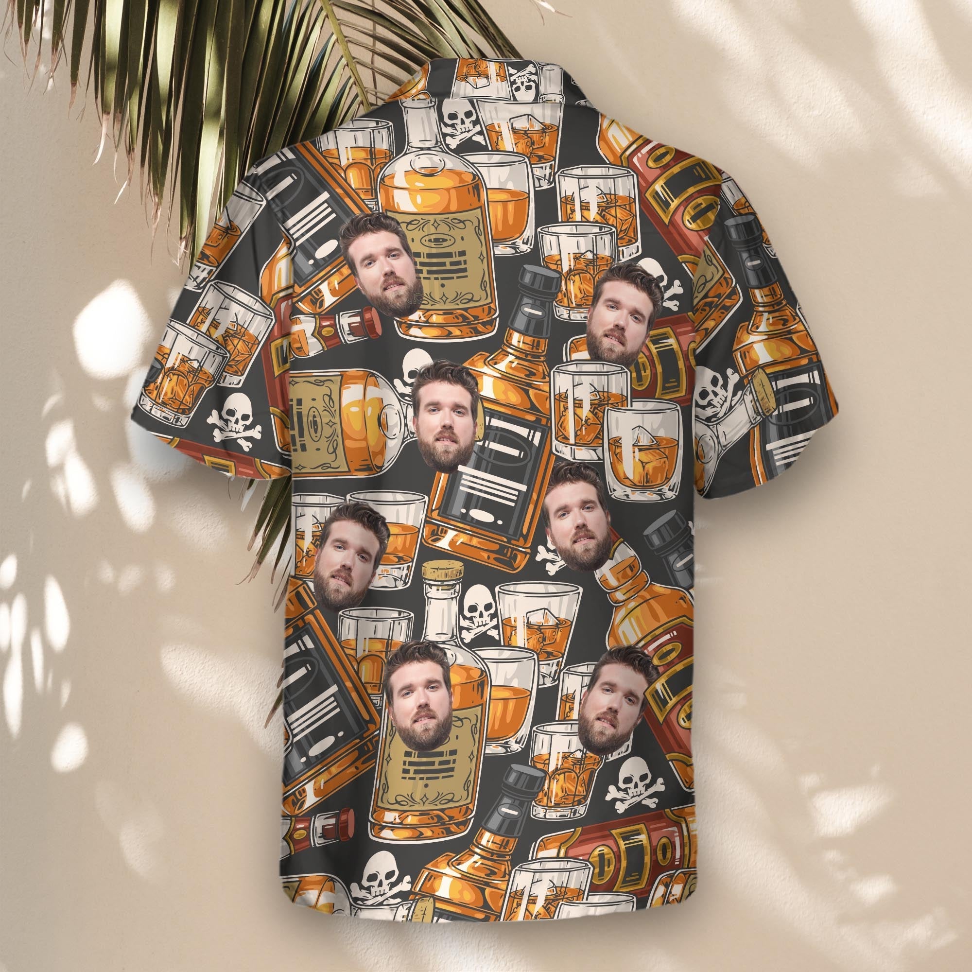 Whiskey & Skulls Retro | Aloha Custom Hawaiian Shirts with Faces or Logos