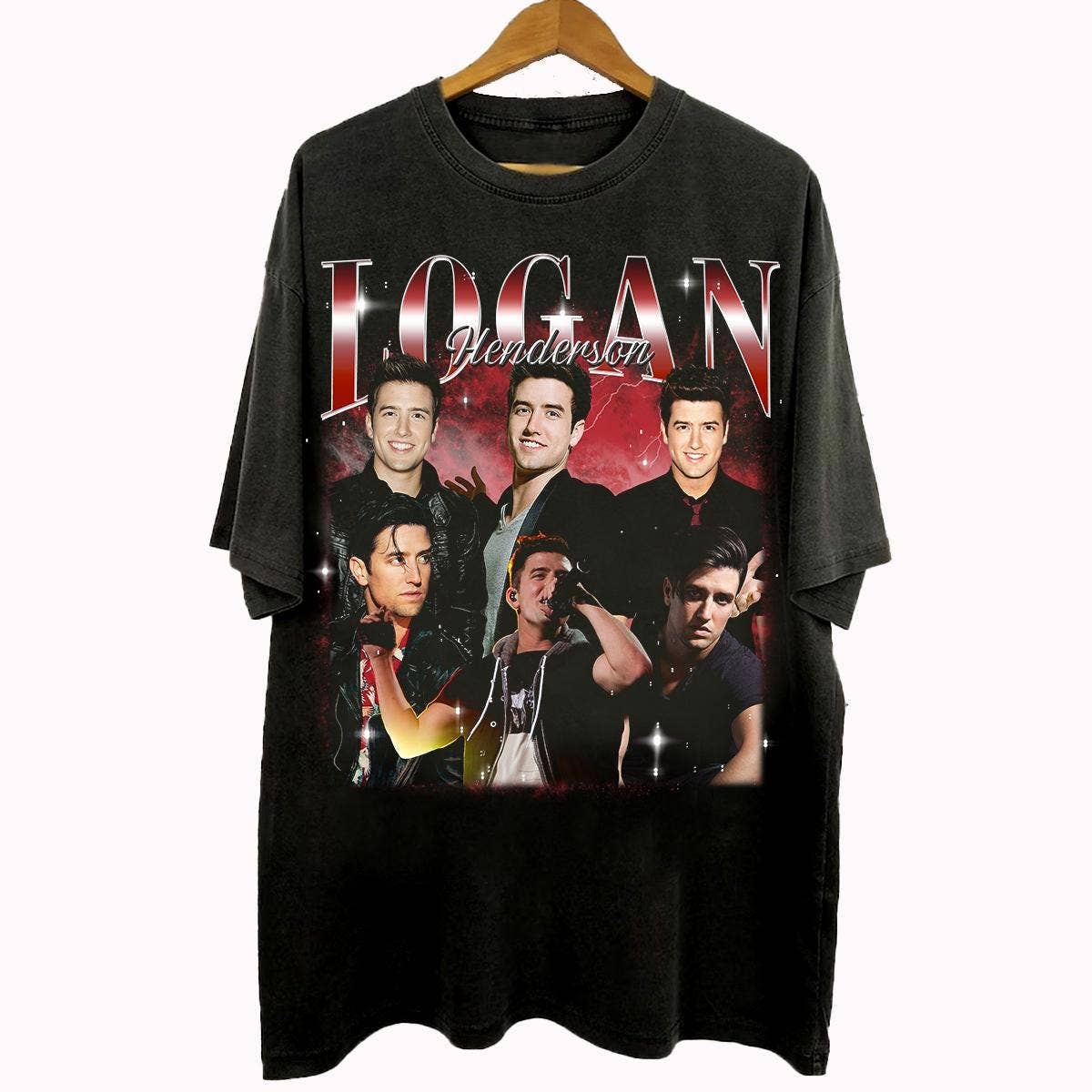 Vintage 90S Bootleg Logan Henderson Big Time Rush T-Shirt