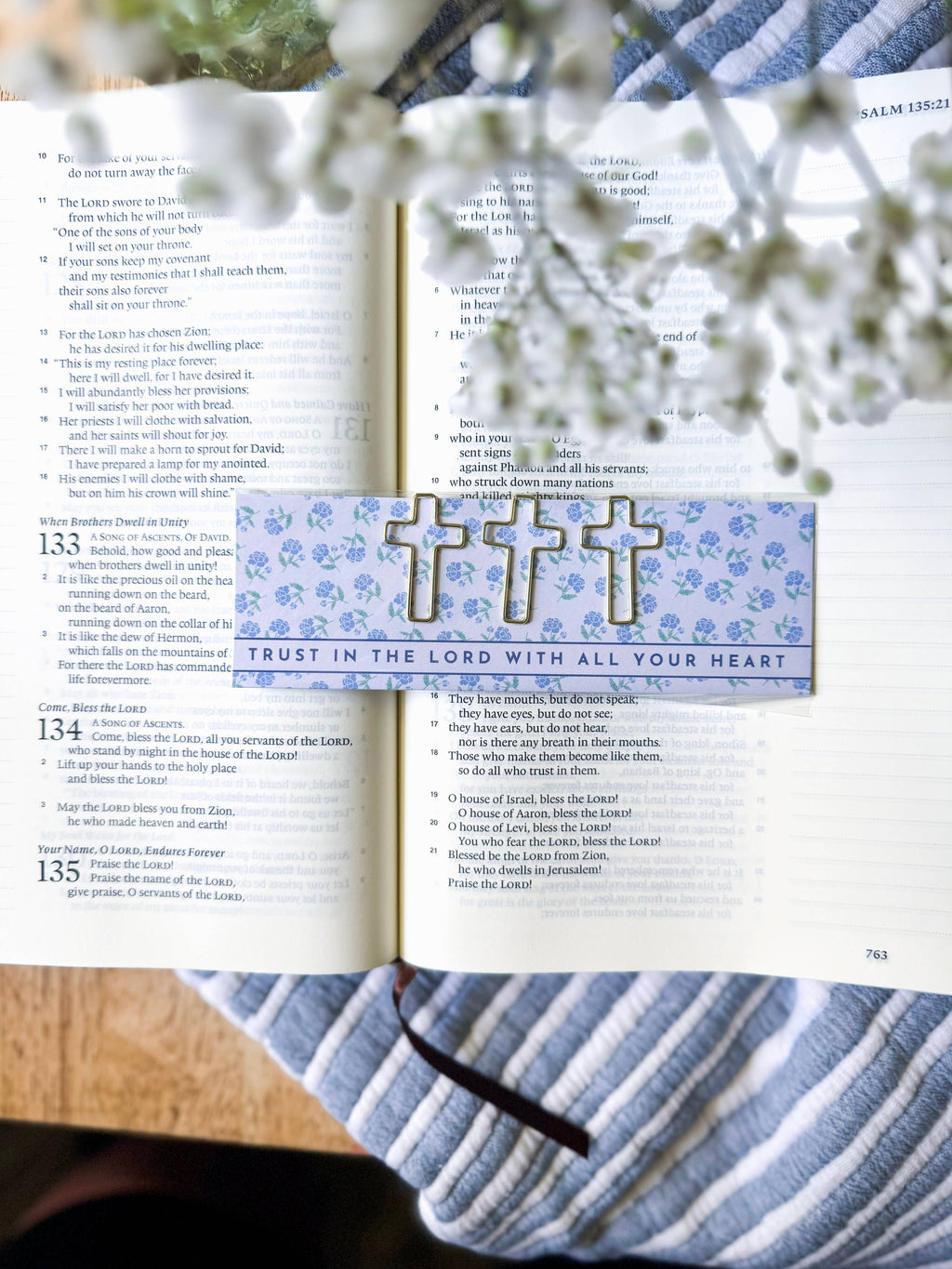 Cross Paperclip and Bookmark Set- Trust in the Lord