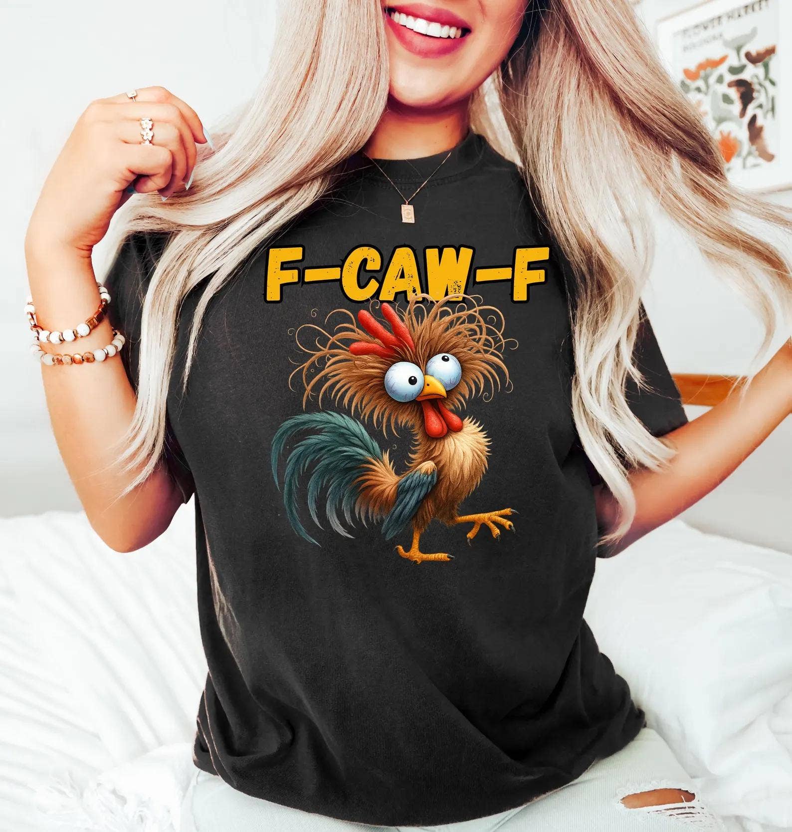 F-Caw-F Sassy Raven Rooster Crow Moonlit Shirt