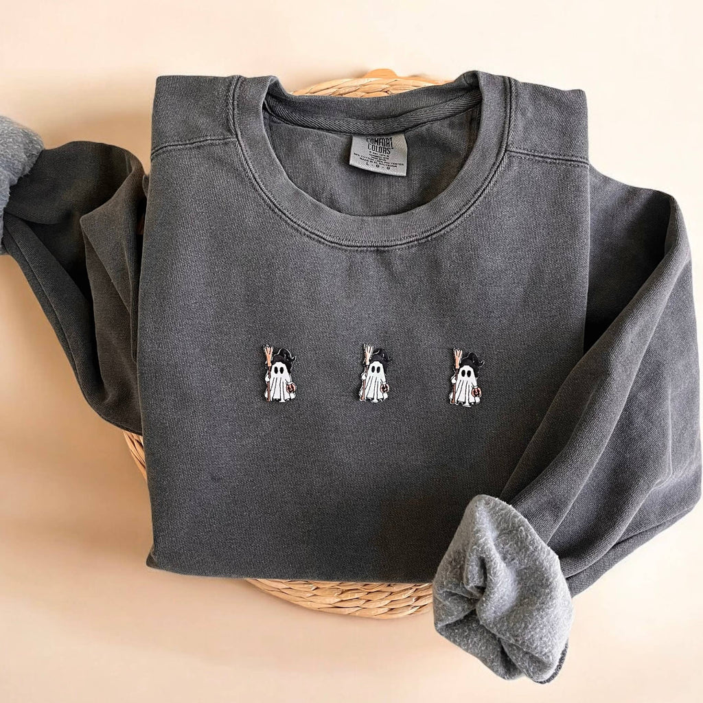 Comfort Colors® Ghost Sweatshirt, Halloween Sweatshirt Women