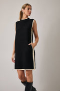 Mock Neck Sleeveless Sweater Dress